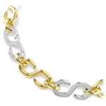 Dextera necklace Round cut, Chain, White, Mixed metal finish - Image 3