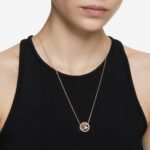 Dextera pendant Pavé, White, 18K rose gold finish - Image 2