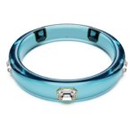 Dulcis bangle Octagon cut, Blue, 18K gold finish