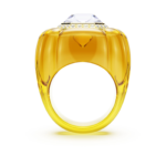 Dulcis cocktail ring Cushion cut, Pavé, Yellow - Image 4