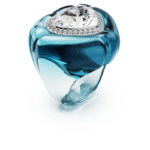 Dulcis cocktail ring Heart cut, Pavé, Heart, Blue - Image 3