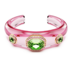 Dulcis cuff Mixed cuts, Multicoloured, 18K gold finish