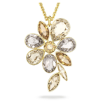 Elegance of Africa necklace Flower, Multicoloured, Gold-tone plated