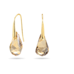 Energic drop earrings Brown, 18K gold finish - Image 3