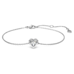 Eternity bracelet Lab-grown diamonds 0.5 ct tw, Heart shape, Sterling silver