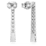Eternity drop earrings Lab-grown diamonds 1.3 ct tw, Round shape, 18K white gold - Image 5