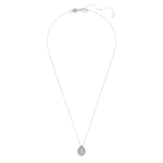Eternity halo solitaire pendant Lab-grown diamonds 1 ct tw, Pear shape, 18K white gold - Image 3