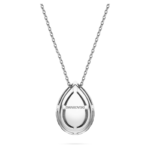 Eternity halo solitaire pendant Lab-grown diamonds 1 ct tw, Pear shape, 18K white gold - Image 5
