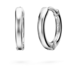 Eternity hoop earrings Lab-grown diamonds 0.1 ct tw, Round shape, Small, 18K white gold - Image 5