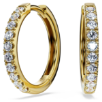 Eternity hoop earrings Lab-grown diamonds 0.5 ct tw, Round shape, 18K yellow gold - Image 7