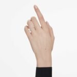 Eternity open band ring Lab-grown diamonds 0.2 ct tw, Round shape, 18K white gold - Image 2