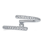 Eternity open band ring Lab-grown diamonds 0.2 ct tw, Round shape, 18K white gold - Image 3
