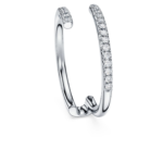 Eternity open band ring Lab-grown diamonds 0.2 ct tw, Round shape, 18K white gold - Image 4