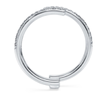 Eternity open band ring Lab-grown diamonds 0.2 ct tw, Round shape, 18K white gold - Image 5