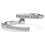 Eternity open band ring Lab-grown diamonds 0.2 ct tw, Round shape, 18K white gold - Image 7