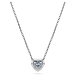 Eternity pendant Lab-grown diamonds 0.5 ct tw, Heart shape, Sterling silver - Image 8