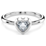 Eternity solitaire ring Lab-grown diamonds 0.5 ct tw, Heart shape, Sterling silver - Image 7