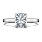 Eternity solitaire ring Lab-grown diamonds 1 ct tw, Octagon shape, 18K white gold - Image 2