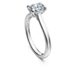 Eternity solitaire ring Lab-grown diamonds 1 ct tw, Octagon shape, 18K white gold - Image 3