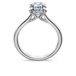 Eternity solitaire ring Lab-grown diamonds 2 ct tw, Oval shape, 18K white gold - Image 4