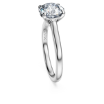 Eternity solitaire ring Lab-grown diamonds 2 ct tw, Round shape, 18K white gold - Image 3