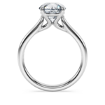 Eternity solitaire ring Lab-grown diamonds 2 ct tw, Round shape, 18K white gold - Image 4