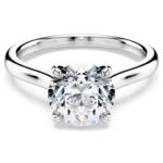 Eternity solitaire ring Lab-grown diamonds 2 ct tw, Round shape, 18K white gold - Image 6