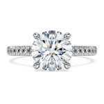 Eternity solitaire ring Lab-grown diamonds 2.2 ct tw, Round shape, 18K white gold - Image 3