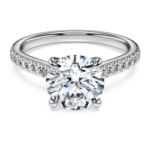 Eternity solitaire ring Lab-grown diamonds 2.2 ct tw, Round shape, 18K white gold