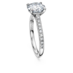 Eternity solitaire ring Lab-grown diamonds 2.2 ct tw, Round shape, 18K white gold - Image 4