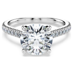 Eternity solitaire ring Lab-grown diamonds 2.2 ct tw, Round shape, 18K white gold - Image 7
