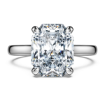 Eternity solitaire ring Lab-grown diamonds 3 ct tw, Octagon shape, 18K white gold - Image 2