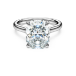 Eternity solitaire ring Lab-grown diamonds 4 ct tw, Octagon shape, 18K white gold