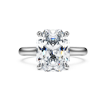 Eternity solitaire ring Lab-grown diamonds 4 ct tw, Octagon shape, 18K white gold - Image 2