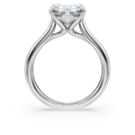 Eternity solitaire ring Lab-grown diamonds 4 ct tw, Octagon shape, 18K white gold - Image 4