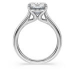 Eternity solitaire ring Lab-grown diamonds 4 ct tw, Oval shape, 18K white gold - Image 4