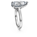 Eternity solitaire ring Lab-grown diamonds 5 ct tw, Pear cut, 18K white gold - Image 3