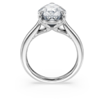 Eternity solitaire ring Lab-grown diamonds 5 ct tw, Pear cut, 18K white gold - Image 4