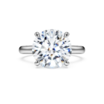 Eternity solitaire ring Lab-grown diamonds 5 ct tw, Round shape, 18K white gold - Image 2