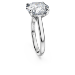 Eternity solitaire ring Lab-grown diamonds 5 ct tw, Round shape, 18K white gold - Image 3