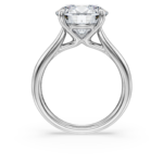 Eternity solitaire ring Lab-grown diamonds 5 ct tw, Round shape, 18K white gold - Image 4
