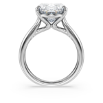 Eternity solitaire ring Lab-grown diamonds 6 ct tw, Oval shape, 18K white gold - Image 4