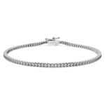 Eternity Tennis bracelet Lab-grown diamonds 1.5 ct tw, Round shape, 18K white gold