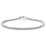 Eternity Tennis bracelet Lab-grown diamonds 1.5 ct tw, Round shape, 18K white gold - Image 7
