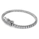 Eternity Tennis bracelet Lab-grown diamonds 3 ct tw, Round shape, 18K white gold - Image 5