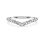 Eternity V band ring Lab-grown diamonds 0.25 ct tw, Round shape, 18K white gold