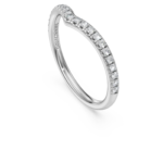 Eternity V band ring Lab-grown diamonds 0.25 ct tw, Round shape, 18K white gold - Image 4
