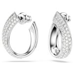 Exist hoop earrings Small, White, Rhodium plated - Image 4