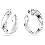 Exist hoop earrings Small, White, Rhodium plated - Image 5