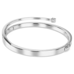 Fresh bangle Round cut, White, Rhodium plated - Image 5